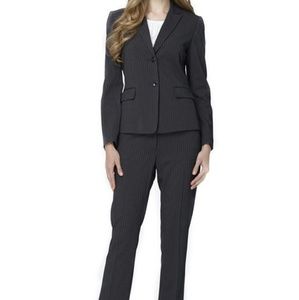 Tahari two button pinstripe pantsuit blazer S10